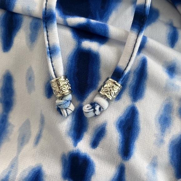 EUC Dillards Dotti Tie Dye Print V-Neck 3/4” Sleeve Cover-Up Dress, Size M. - Picture 10 of 10